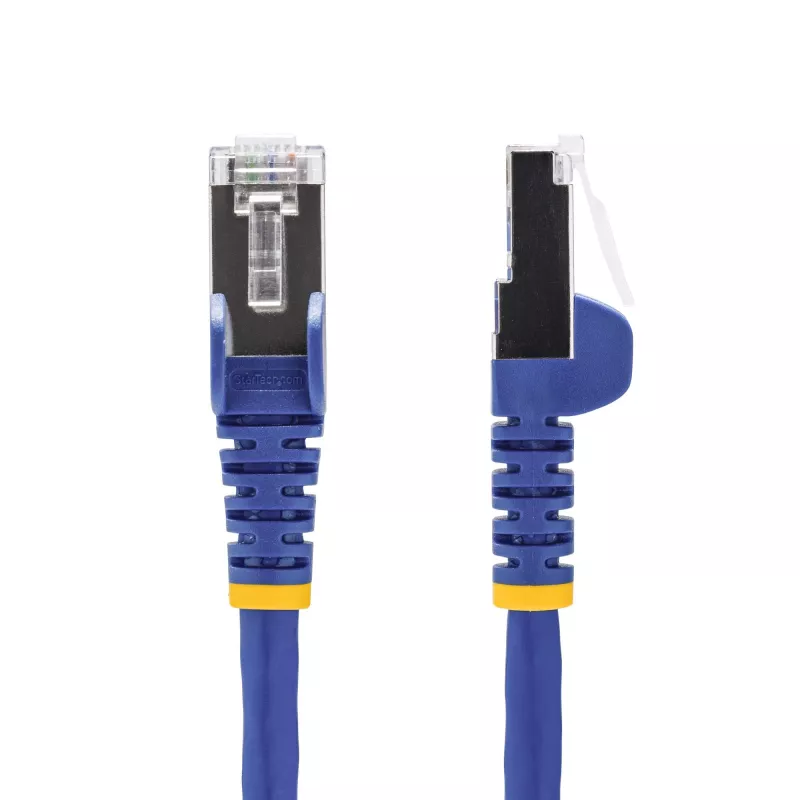 Cabo Ethernet CAT8 StarTech.com 2 m azul, RJ45 sem patilha, 25G/40G, 2000 MHz, 100 W PoE++, S/FTP, 26AWG cobre puro estanhado, LSZH, cabo de rede blindado com alívio de tensão, testado individualmente