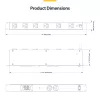 Cabo Ethernet CAT8 StarTech.com 50 cm azul, RJ45 sem patilha, 25G/40G, 2000 MHz, 100 W PoE++, S/FTP, 26AWG cobre puro estanhado, LSZH, cabo de rede blindado com alívio de tensão, testado individualmente