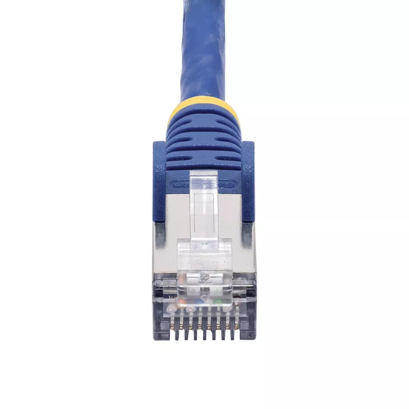 StarTech.com Cabo Ethernet CAT8 azul de 1m, RJ45 sem patilha, 25G/40G, 2000M, 100W PoE++, S/FTP, 26AWG fio de cobre puro desencapado, LSZH, cabo de rede patch blindado com alívios de tensão, testado individualmente