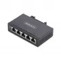 StarTech.com I51G-ETHERNET-SWITCH switch Gigabit Ethernet industrial não gerido de 5 portas, 10/100/1000, calha DIN/montagem na parede, IP30, -40 a 75 °C (-40–167 °F), DC, TAA