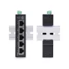 StarTech.com I51G-ETHERNET-SWITCH switch Gigabit Ethernet industrial não gerido de 5 portas, 10/100/1000, calha DIN/montagem na parede, IP30, -40 a 75 °C (-40–167 °F), DC, TAA