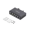StarTech.com I51G-ETHERNET-SWITCH switch Gigabit Ethernet industrial não gerido de 5 portas, 10/100/1000, calha DIN/montagem na parede, IP30, -40 a 75 °C (-40–167 °F), DC, TAA