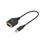 Cabo adaptador USB para série StarTech.com 1ft (30cm), retenção COM, porcas/parafusos substituíveis, USB-A para DB9 RS232, CI FTDI, proteção ESD, Windows/macOS/Linux