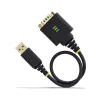 Cabo adaptador USB para série StarTech.com 1ft (30cm), retenção COM, porcas/parafusos substituíveis, USB-A para DB9 RS232, CI FTDI, proteção ESD, Windows/macOS/Linux