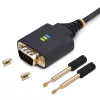 Cabo adaptador USB para série StarTech.com 1ft (30cm), retenção COM, porcas/parafusos substituíveis, USB-A para DB9 RS232, CI FTDI, proteção ESD, Windows/macOS/Linux