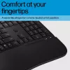Teclado com fios HP 485 Comfort tamanho completo USB membrana com apoio de pulsos