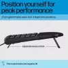 Teclado com fios HP 485 Comfort tamanho completo USB membrana com apoio de pulsos