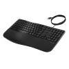 Teclado com fios HP 485 Comfort tamanho completo USB membrana com apoio de pulsos