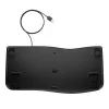 Teclado com fios HP 485 Comfort tamanho completo USB membrana com apoio de pulsos