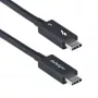 Cabo StarTech.com 1,5ft (50cm) Thunderbolt 5, 80Gbit/s/até 120Gbit/s, 240W PD, 8K 60Hz, cabo Thunderbolt certificado - compatível com Thunderbolt 4/USB4/USB-C