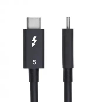 Cabo StarTech.com 1,5ft (50cm) Thunderbolt 5, 80Gbit/s/até 120Gbit/s, 240W PD, 8K 60Hz, cabo Thunderbolt certificado - compatível com Thunderbolt 4/USB4/USB-C