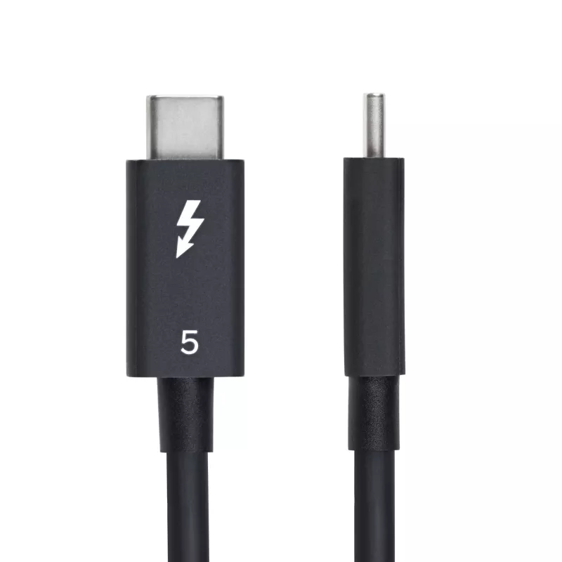 Cabo StarTech.com 1,5ft (50cm) Thunderbolt 5, 80Gbit/s/até 120Gbit/s, 240W PD, 8K 60Hz, cabo Thunderbolt certificado - compatível com Thunderbolt 4/USB4/USB-C