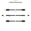 Cabo StarTech.com 1,5ft (50cm) Thunderbolt 5, 80Gbit/s/até 120Gbit/s, 240W PD, 8K 60Hz, cabo Thunderbolt certificado - compatível com Thunderbolt 4/USB4/USB-C
