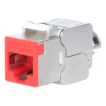 Cabo de rede Intellinet 791311 módulo keystone plano vermelho RJ-45