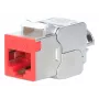 Cabo de rede Intellinet 791311 módulo keystone plano vermelho RJ-45