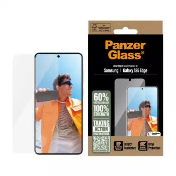 Proteção de ecrã PanzerGlass® Samsung S25 Edge | Ultra-Wide Fit
