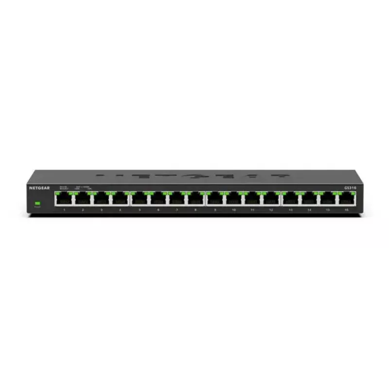 Switch não gerido NETGEAR GS316 L2 Gigabit Ethernet 16 portas 32 Gbit/s