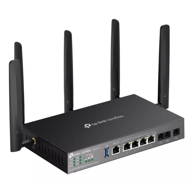 Router sem fios TP-Link Omada DR3650V-4G Gigabit Ethernet dual-band (2,4 GHz / 5 GHz) preto