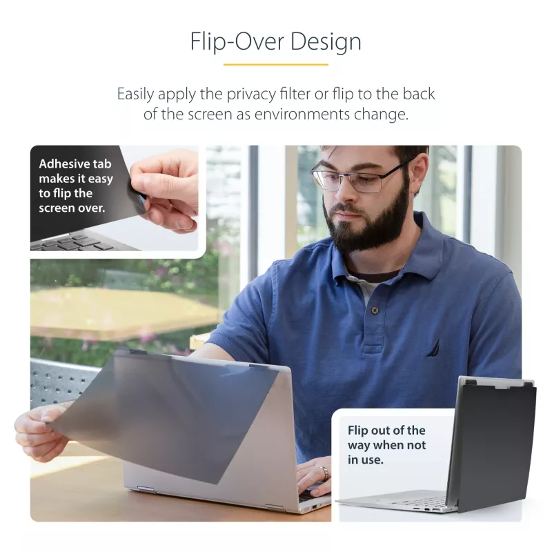 StarTech.com película de privacidade Flip-Over 13,5