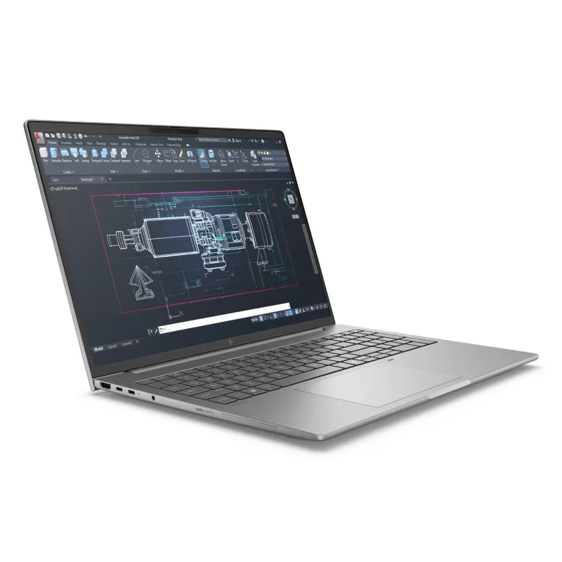 Portátil HP ZBook 8 G1i, 16 polegadas com toque, Intel Core Ultra 7, 64GB DDR5, 2TB SSD, NVIDIA RTX 500 Ada, Windows 11 Pro, Meteor Silver