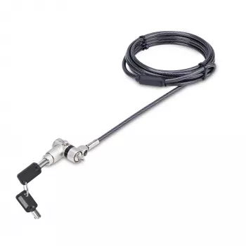 StarTech.com fecho universal para portátil 2 m, cabo de segurança para notebooks compatível com Noble Wedge/Nano/K-Slot, cabo de fecho com chave, antifurto, cabo de aço carbono resistente a cortes
