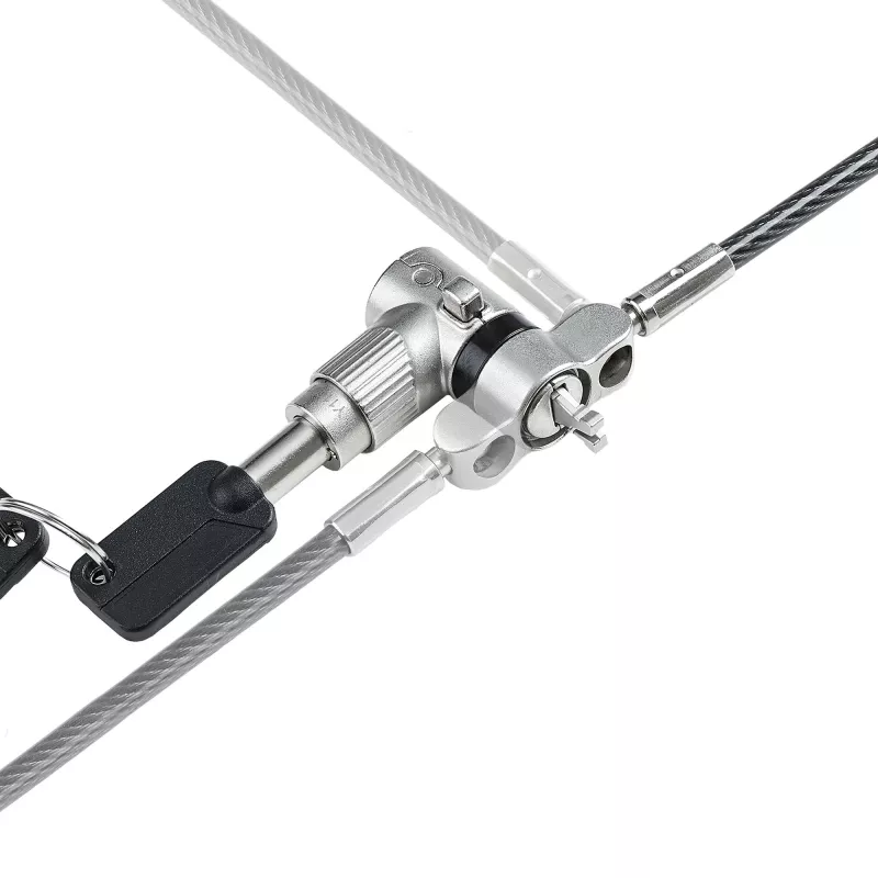 StarTech.com fecho universal para portátil 2 m, cabo de segurança para notebooks compatível com Noble Wedge/Nano/K-Slot, cabo de fecho com chave, antifurto, cabo de aço carbono resistente a cortes