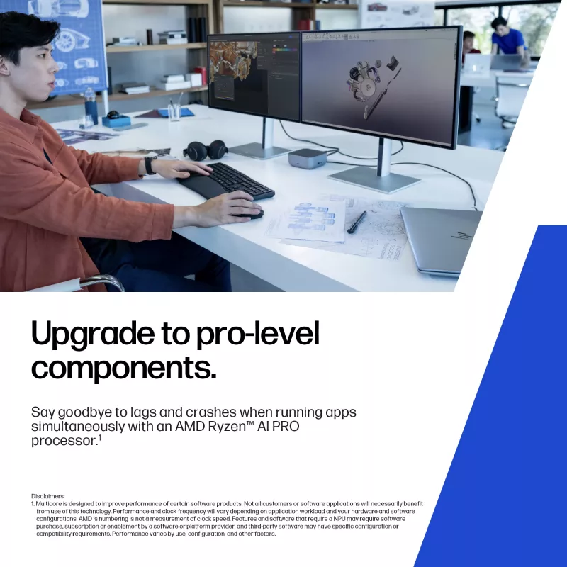 HP ZBook 8 G1ak 14 A3ZT2ET estação de trabalho móvel, AMD Ryzen AI 7 PRO 350, 14 polegadas (35,6 cm) WUXGA IPS ecrã tátil, 32 GB RAM, 1 TB SSD, AMD Radeon 860M, Wi-Fi 7, Windows 11 Pro