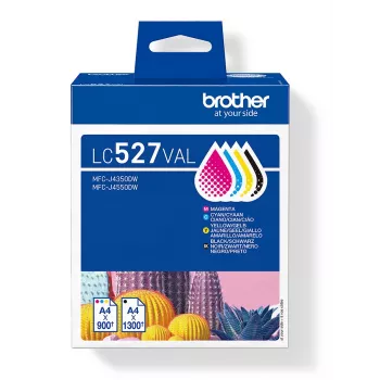 Pack de tinteiros Brother LC527VAL CMYK – 1×1300, 3×900 páginas