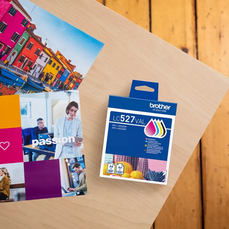 Pack de tinteiros Brother LC527VAL CMYK – 1×1300, 3×900 páginas