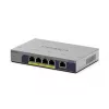 NETGEAR GS105PP Gigabit Ethernet não gerido (10/100/1000) Power over Ethernet (PoE) montagem em secretária/parede cinzento