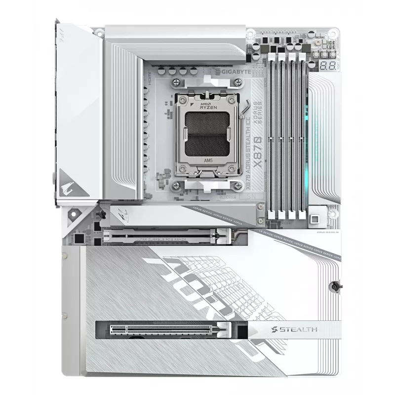 Placa-mãe GIGABYTE X870 AORUS STEALTH ICE, AMD AM5, ATX