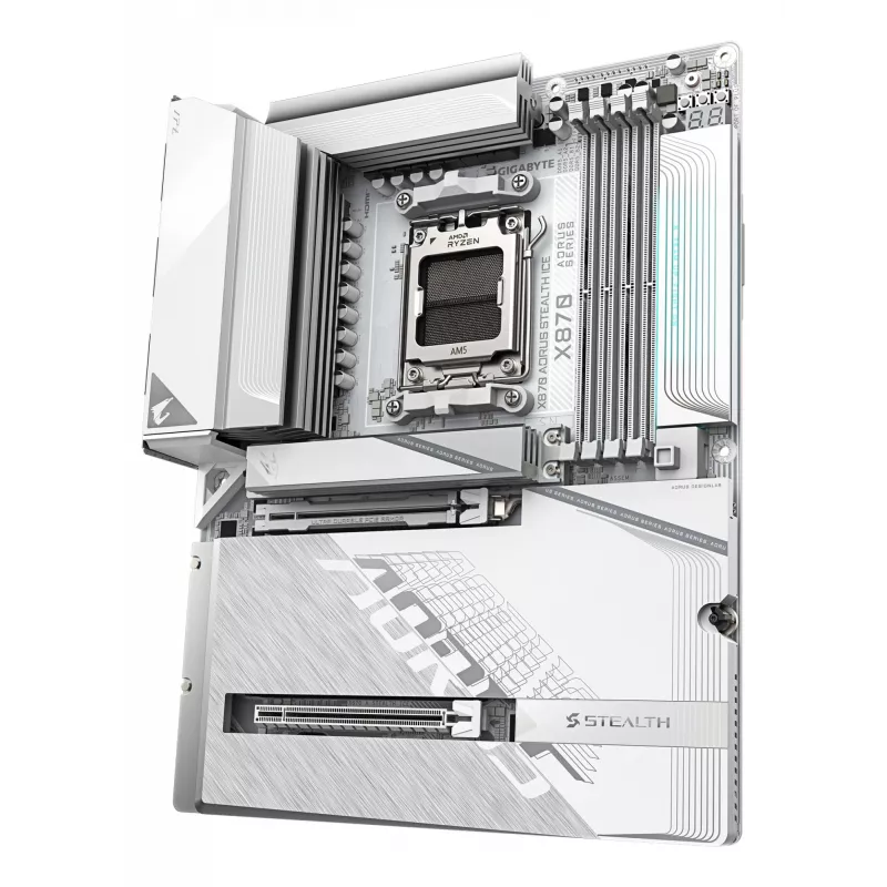 Placa-mãe GIGABYTE X870 AORUS STEALTH ICE, AMD AM5, ATX