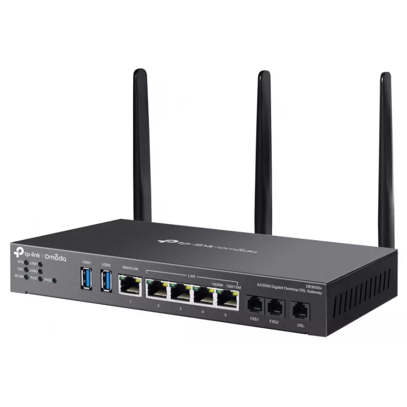 Router Wi-Fi TP-Link Omada DR3220v-4G Gigabit Ethernet dupla banda (2,4 GHz / 5 GHz) preto