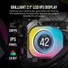 Corsair iCUE LINK H100i LCD RGB refrigeração líquida AIO para CPU, 240 mm