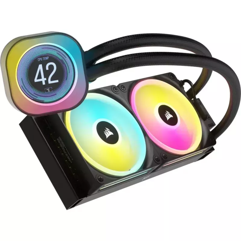Corsair iCUE LINK H100i LCD RGB refrigeração líquida AIO para CPU, 240 mm
