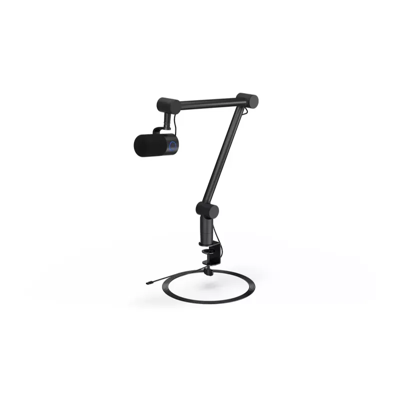 Microfone para PC ENDORFY Solum Studio — USB com fios, 24 bits/96 kHz, 20–20000 Hz, suporte de mesa ajustável, controlos táteis, saída para auscultadores, preto