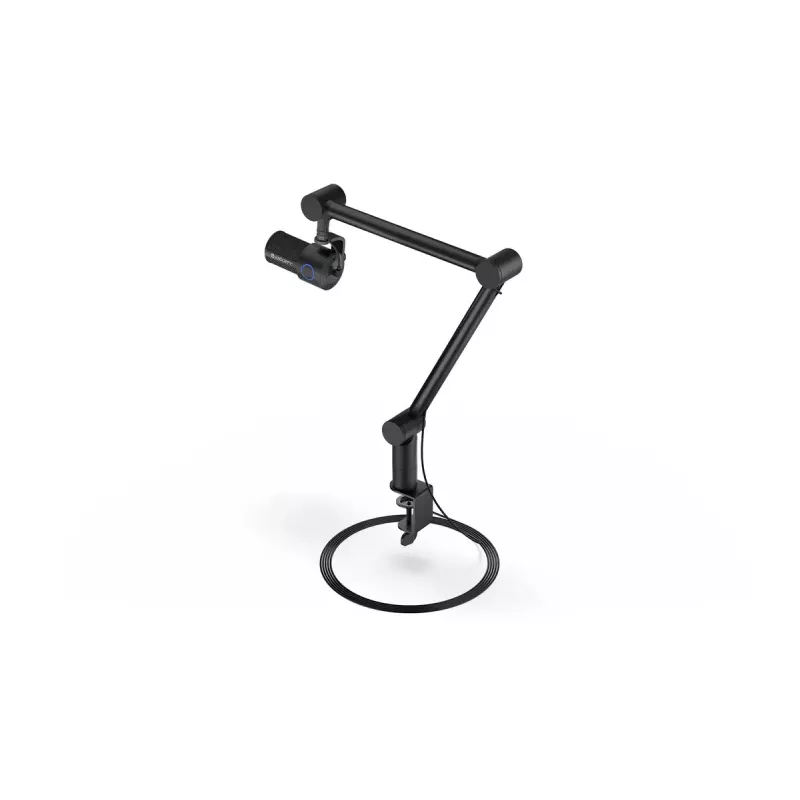Microfone para PC ENDORFY Solum Studio — USB com fios, 24 bits/96 kHz, 20–20000 Hz, suporte de mesa ajustável, controlos táteis, saída para auscultadores, preto
