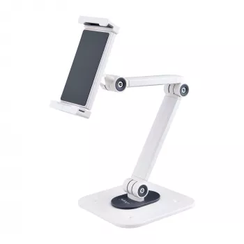 Suporte de mesa ajustável StarTech.com para tablet – montagem na parede – capacidade 1 kg – suporte universal ergonómico articulado para tablet – suporte de mesa para tablet giratório/inclinável/rotativo