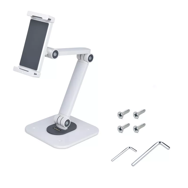 Suporte de mesa ajustável StarTech.com para tablet – montagem na parede – capacidade 1 kg – suporte universal ergonómico articulado para tablet – suporte de mesa para tablet giratório/inclinável/rotativo