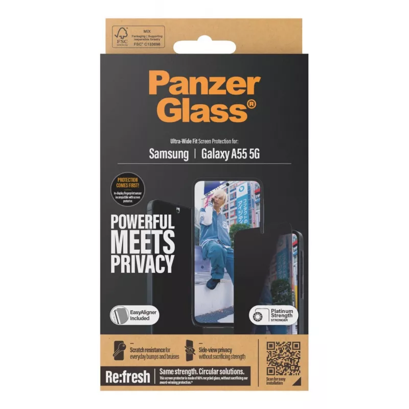 PanzerGlass P7358 proteção de ecrã/traseira para telemóvel película de privacidade Samsung 1 unid.