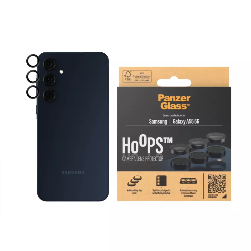 PanzerGlass ® Hoops® proteção para lentes da câmara preto Samsung Galaxy A55 5G