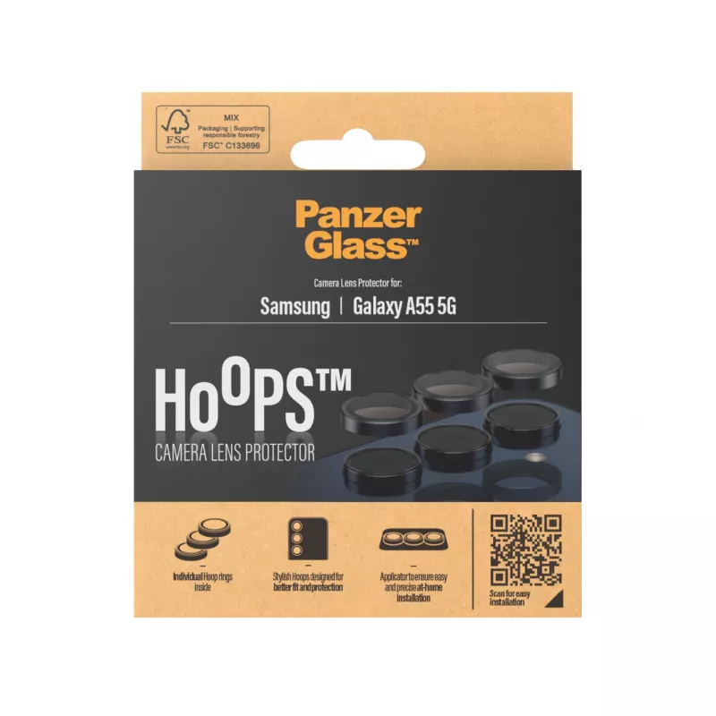 PanzerGlass ® Hoops® proteção para lentes da câmara preto Samsung Galaxy A55 5G