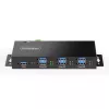Hub de interfaces StarTech.com 5G7AINDRM-USB-A-HUB USB 3.2 Gen 1 (3.1 Gen 1) Type-B 5000 Mbit/s preto