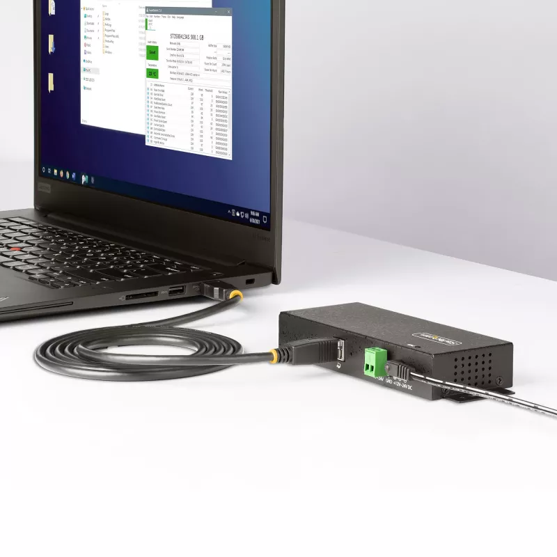 Hub de interfaces StarTech.com 5G7AINDRM-USB-A-HUB USB 3.2 Gen 1 (3.1 Gen 1) Type-B 5000 Mbit/s preto