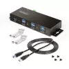 Hub de interfaces StarTech.com 5G7AINDRM-USB-A-HUB USB 3.2 Gen 1 (3.1 Gen 1) Type-B 5000 Mbit/s preto