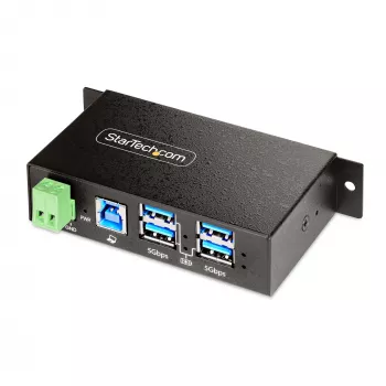 Hub de interfaces StarTech.com 5G4AINDRM-USB-A-HUB USB 3.2 Gen 1 (3.1 Gen 1) Type-B 5000 Mbit/s preto