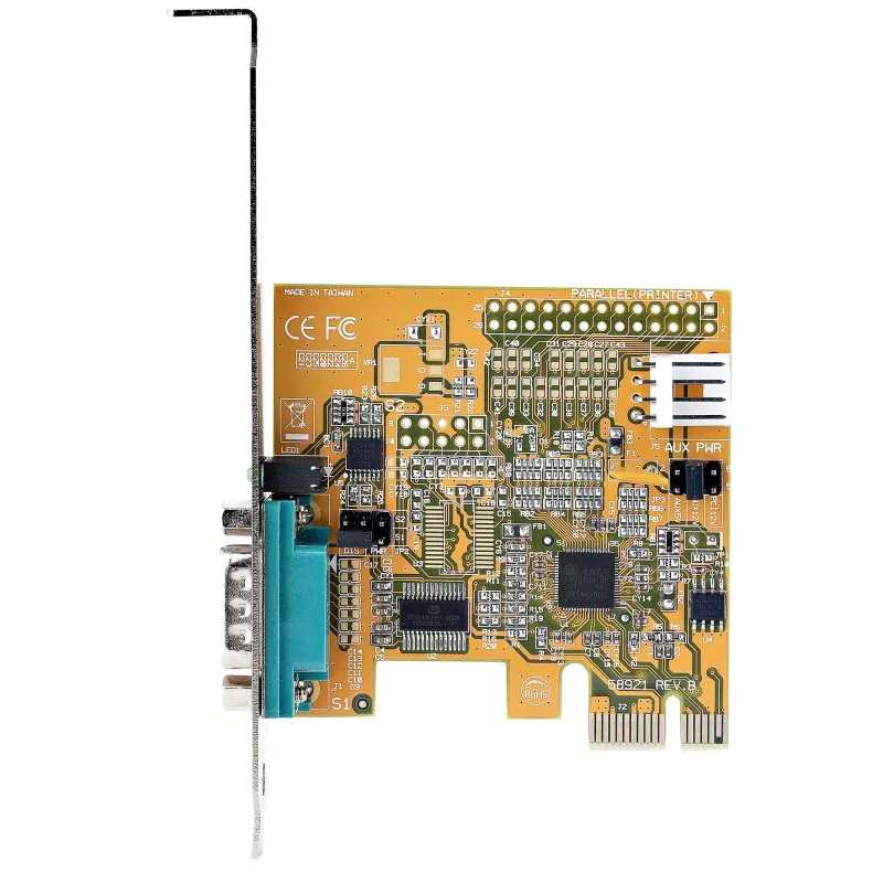 Placa serial PCI Express StarTech.com, placa de interface serial PCIe para RS232 (DB9), placa serial para PC com UART 16C1050, suportes standard ou low-profile, retenção COM, Windows e Linux