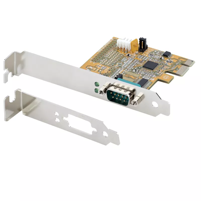 Placa serial PCI Express StarTech.com, placa de interface serial PCIe para RS232 (DB9), placa serial para PC com UART 16C1050, suportes standard ou low-profile, retenção COM, Windows e Linux