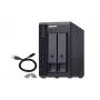 QNAP 2 baías USB Type-C Direct Attached Storage com RAID por hardware | TR-002 | Micro | 6 GB | Preto