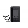 QNAP 2 baías USB Type-C Direct Attached Storage com RAID por hardware | TR-002 | Micro | 6 GB | Preto